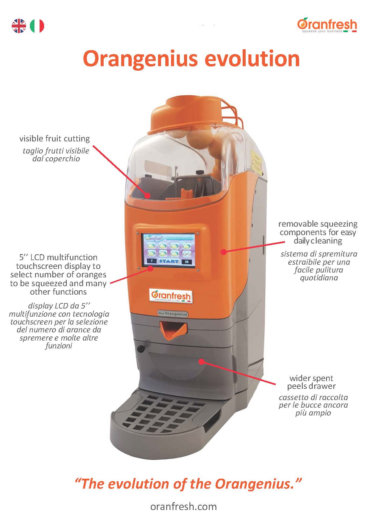 Spremiagrumi automatico con display - Orangenius Evolution